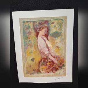 Gathering Blossoms by Hua Chen, Stereolithograph In Color, COA, Park West